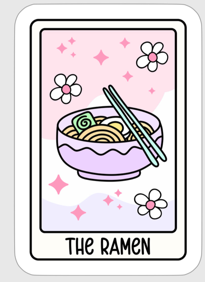 Ramen Tarot Card Sticker