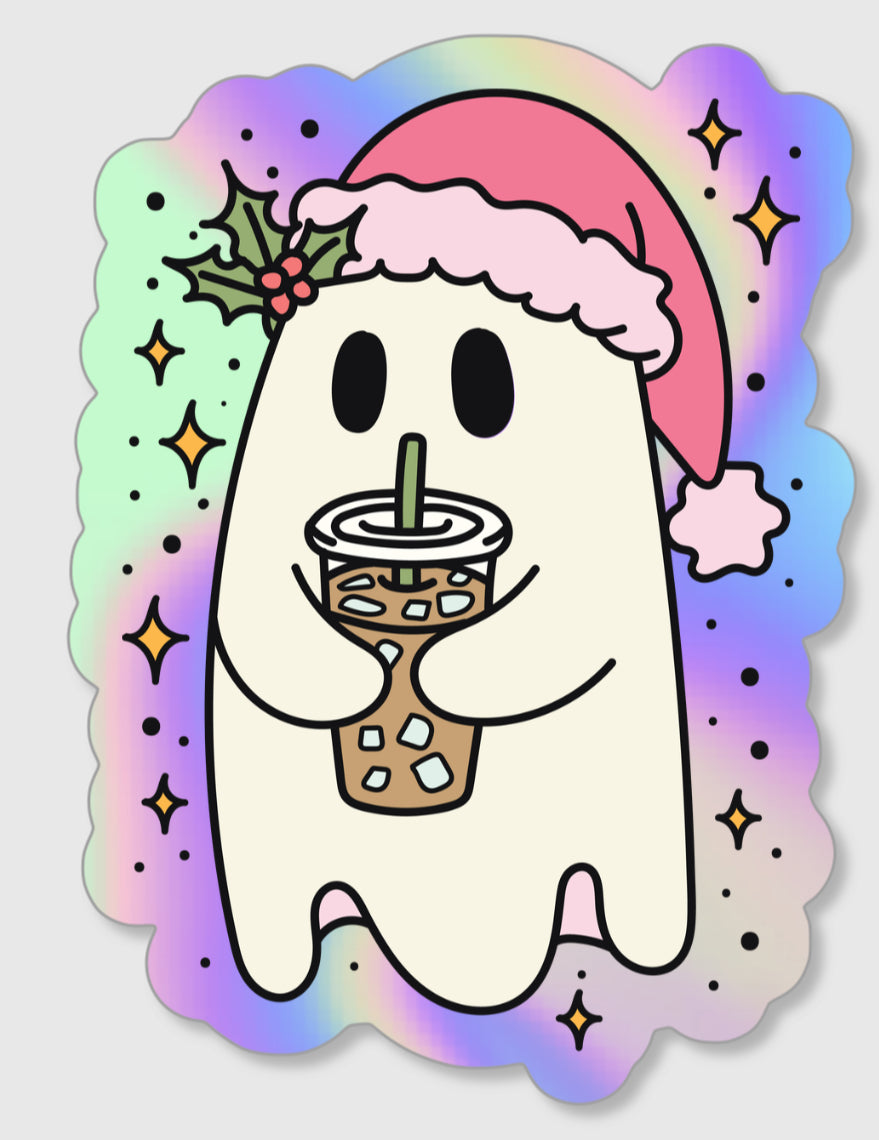 Santa Ghost Sticker